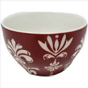 STARBUCKS Bone China Red & White 2010 Holiday Nesting Bowl / Cup